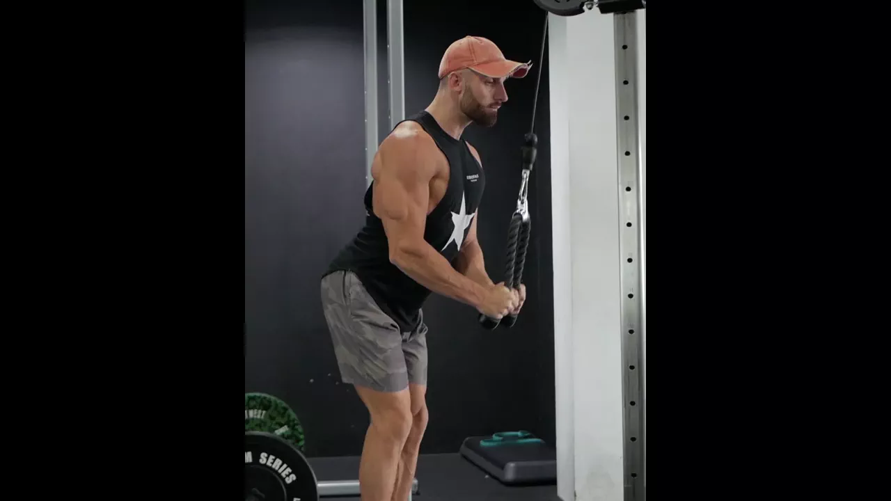 Cable Rope Press Down exercise