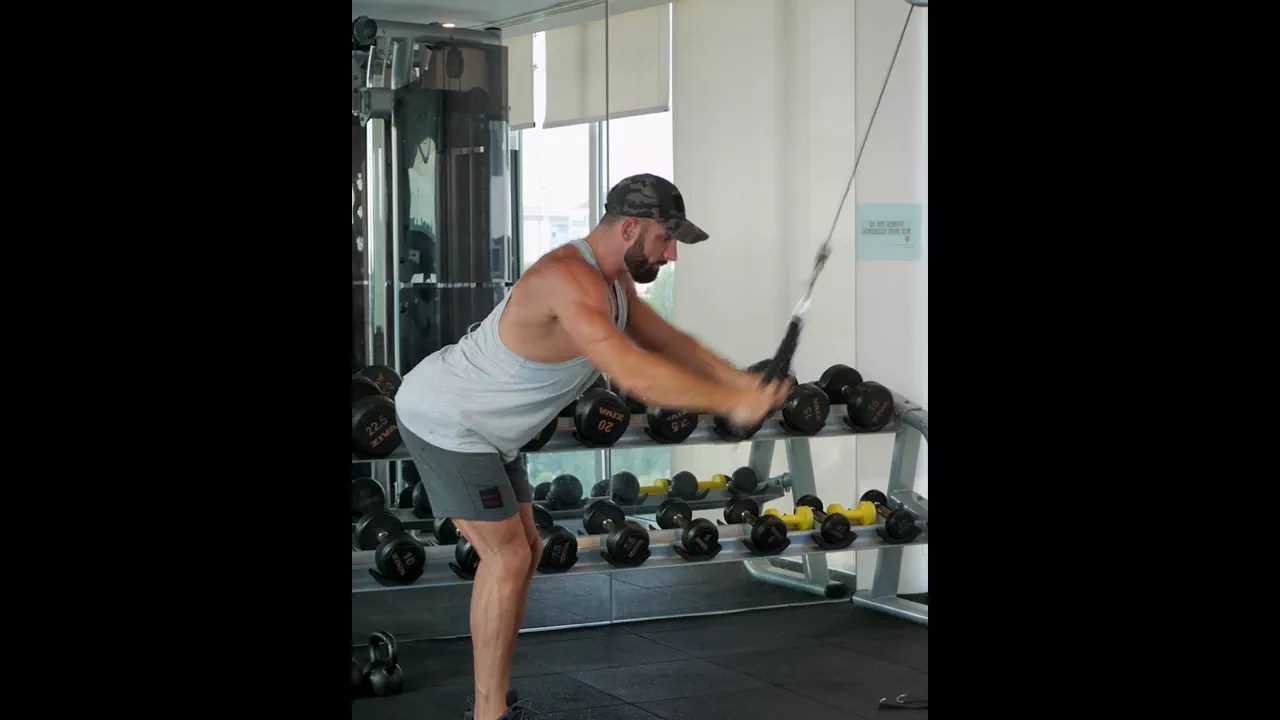 Cable Rope Lat Pulldown exercise