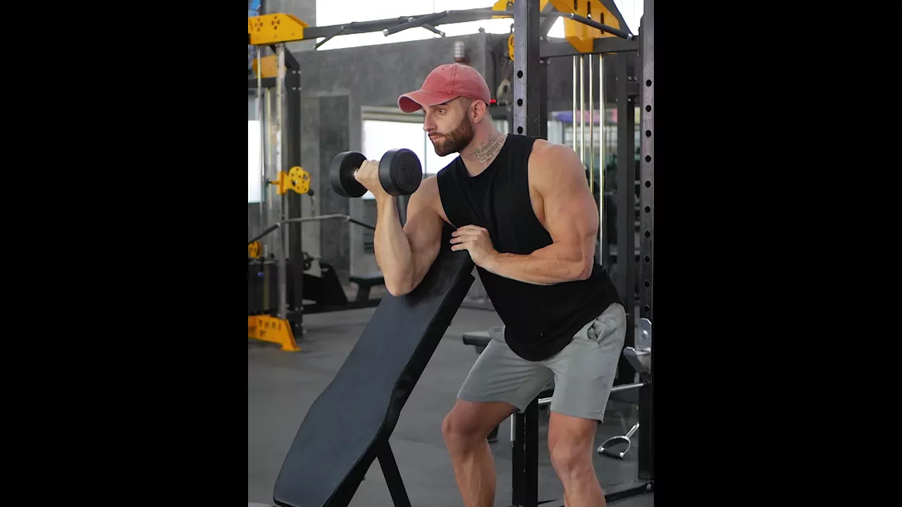 Dumbbell Preacher Curl Single Arm exercise