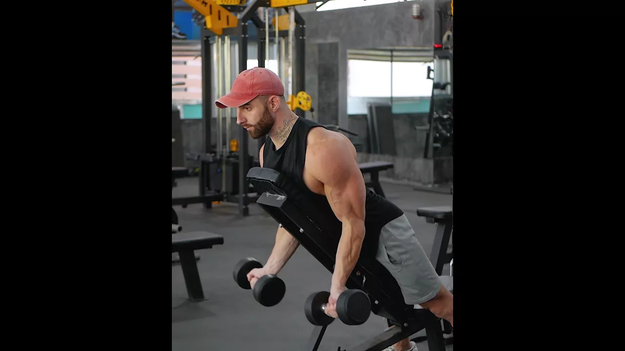 Dumbbell Spider Curl exercise