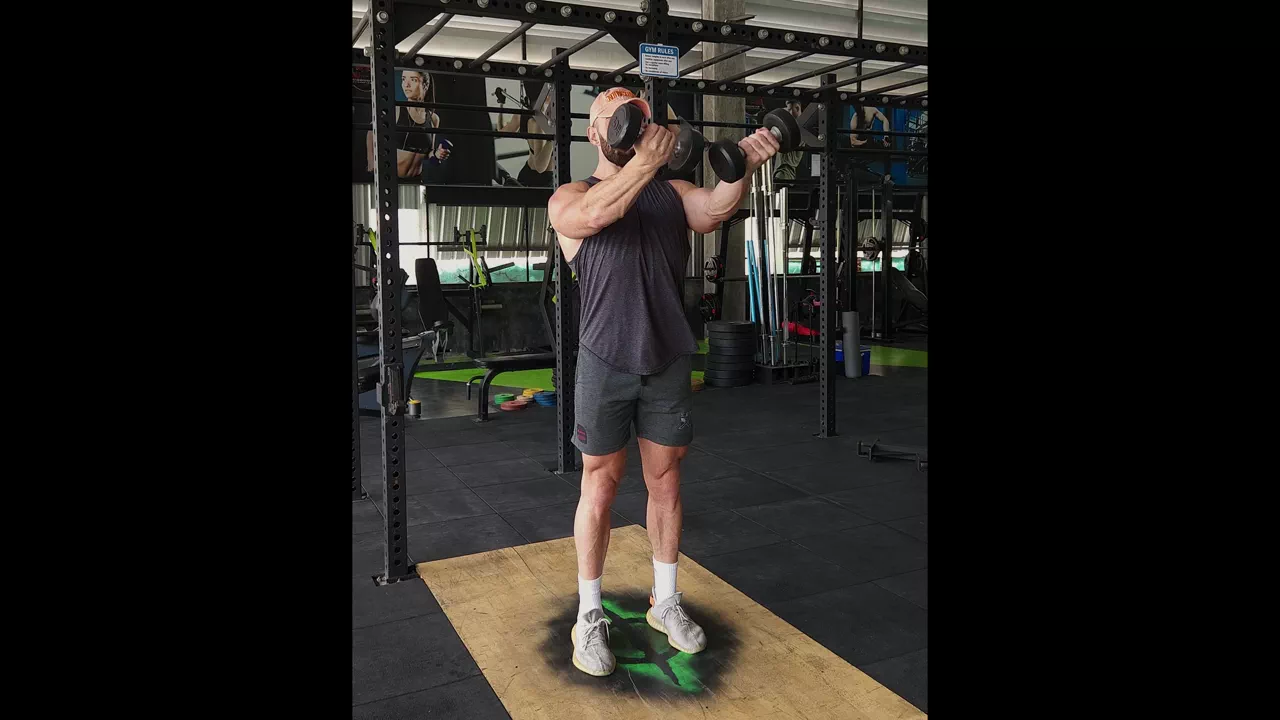 Standing Dumbbell Upper Chest Fly exercise