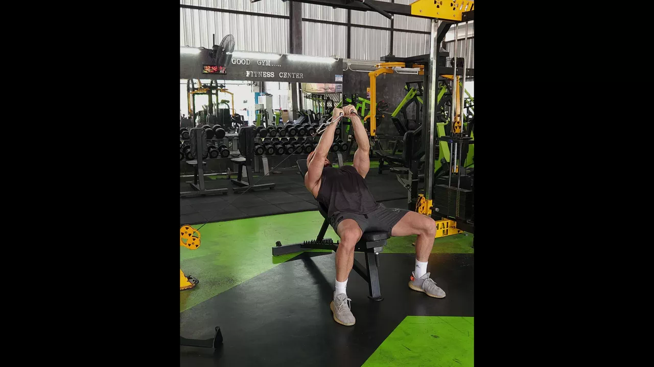Incline Bench Cable Chest Press exercise