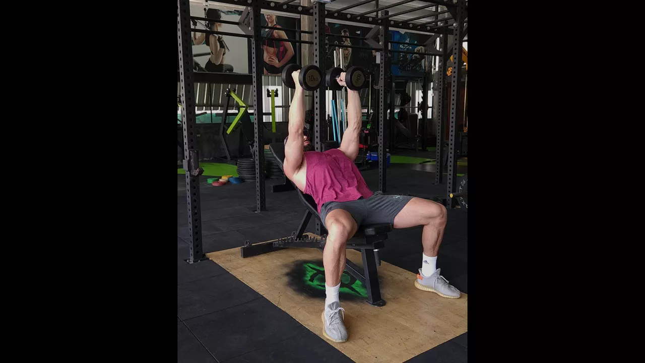 Incline Bench Dumbbell Fly exercise