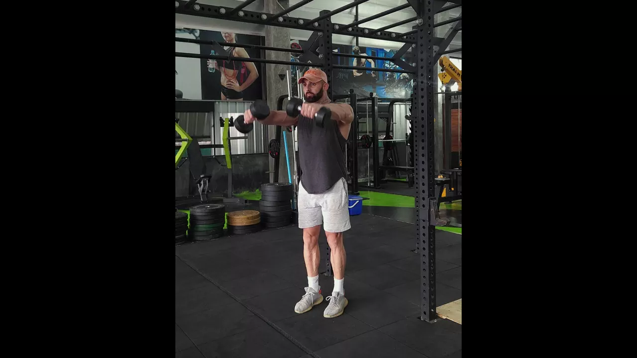 Standing Dumbbell Front Raise exercise